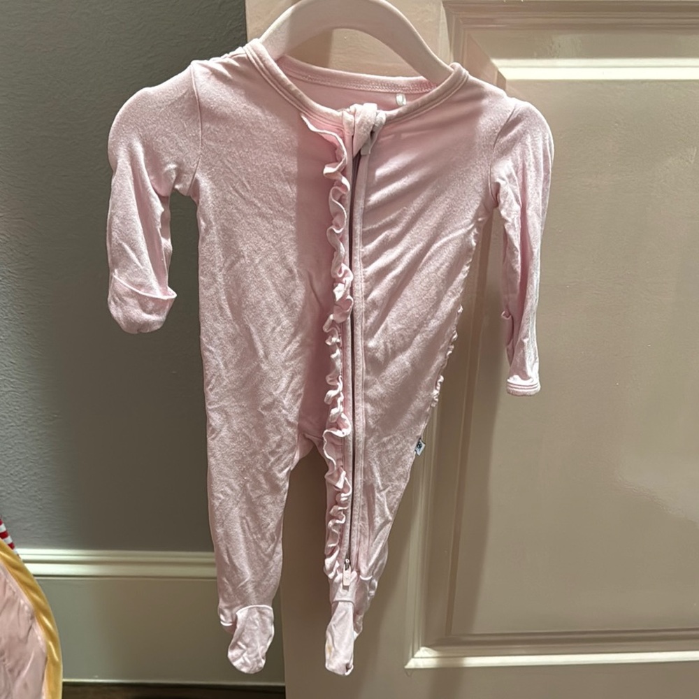 Pink Ruffled Kids One Piece